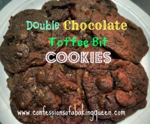 Double Chocolate Toffee Bit Cookies
