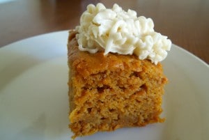 Pumpkin Bars w/ Cream Cheese Frosting