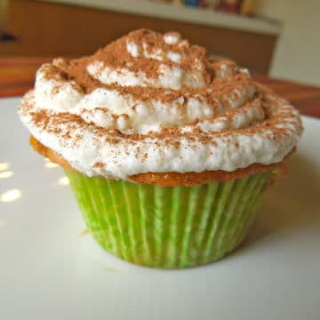 Tiramisu Cupcake on a white plate