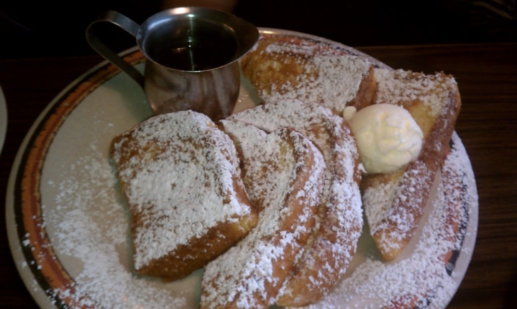 french toast on a white plate