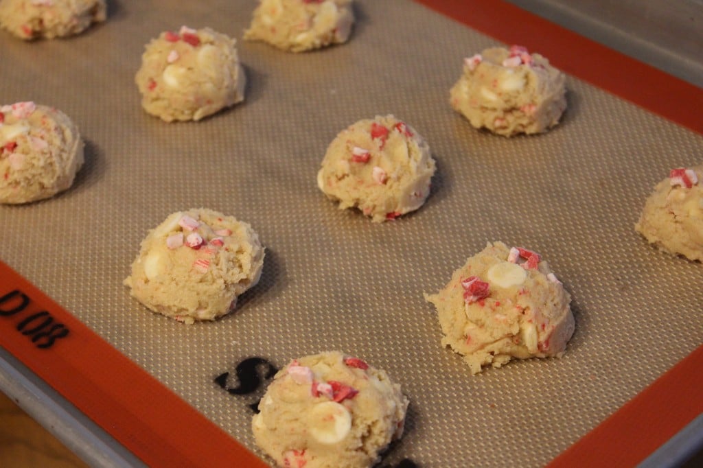 Candy Cane White Chocolate Cookies