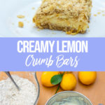 lemon crumb bars on a white plate