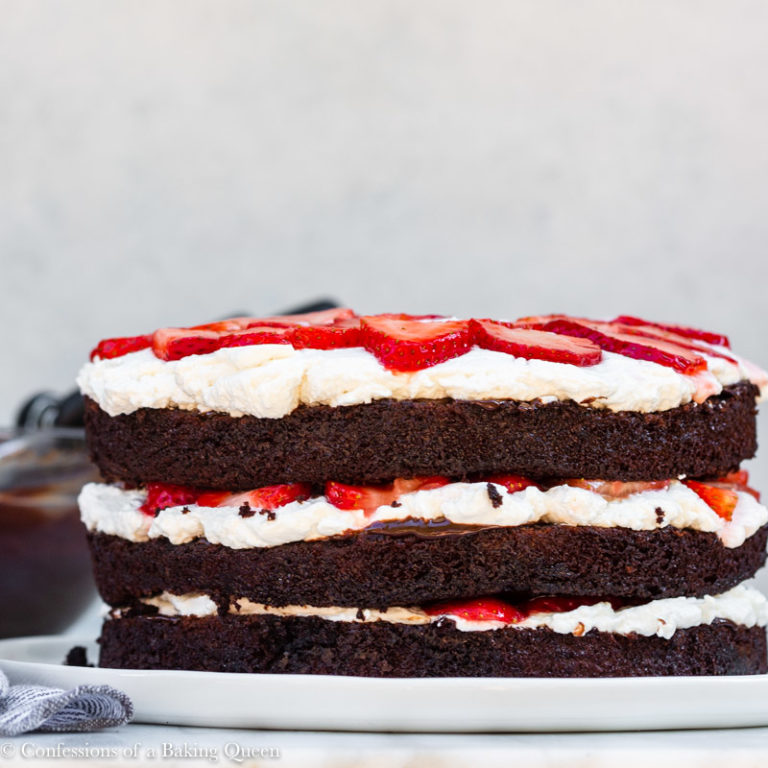 Strawberries and Cream Chocolate Cake Confessions of a Baking Queen