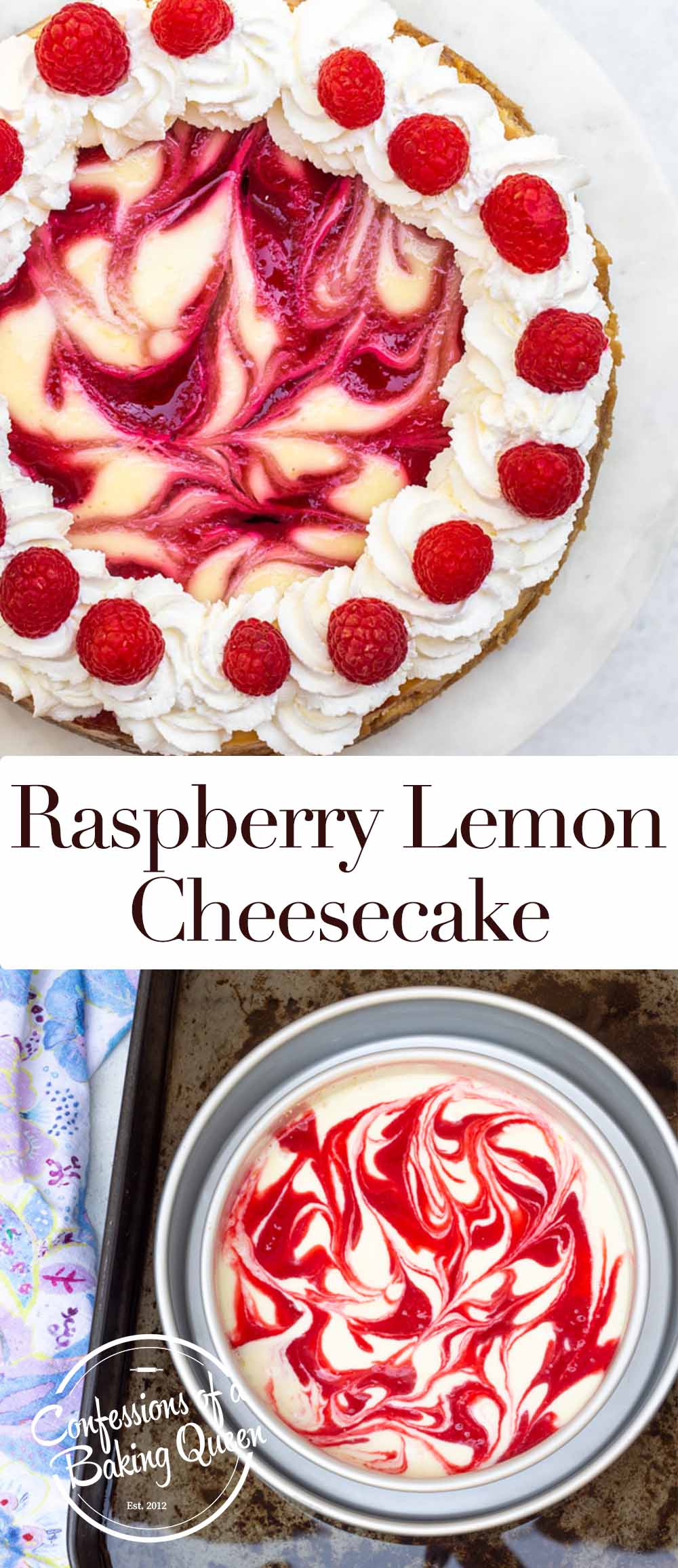 Creamy, Tangy Lemon Cheesecake with a Vibrant Raspberry Ripple ...