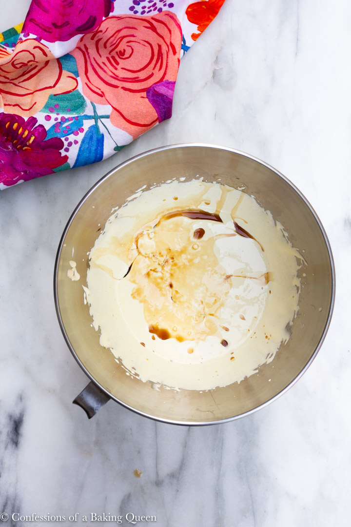 vanilla added to egg and sugar mixture for a How To Make Tiramisu