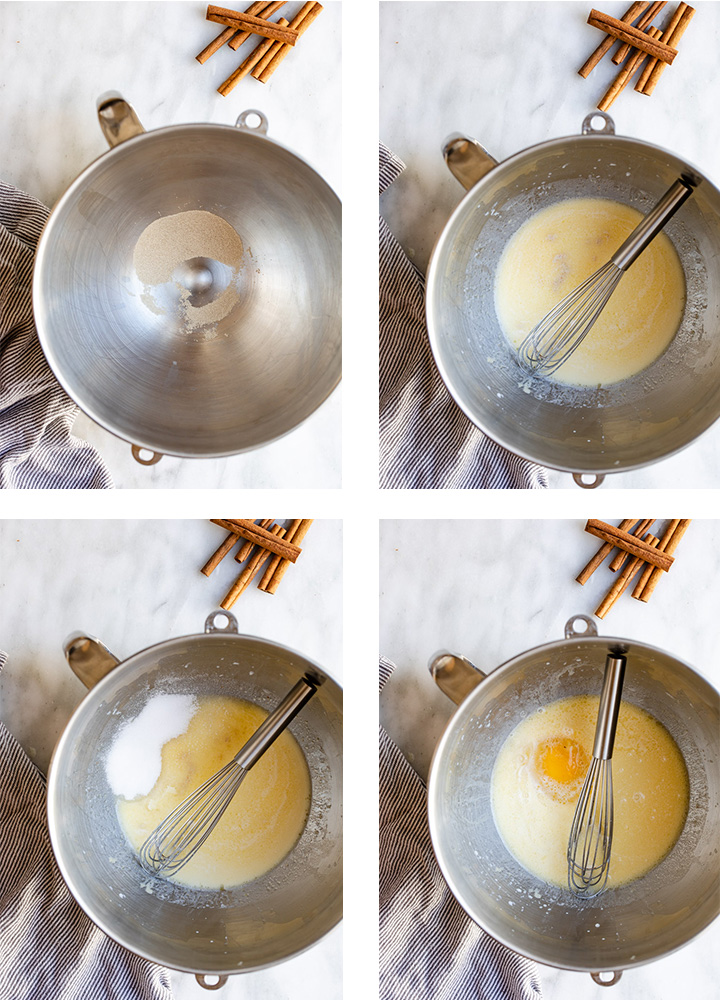 step by step photos of how to make brown butter cinnamon rolls