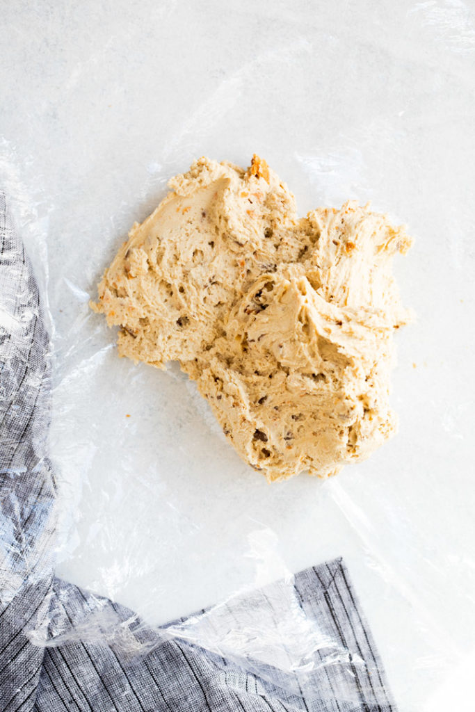ball of butterfinger cookie dough