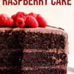 inside layers of a raspberry chocolate cake