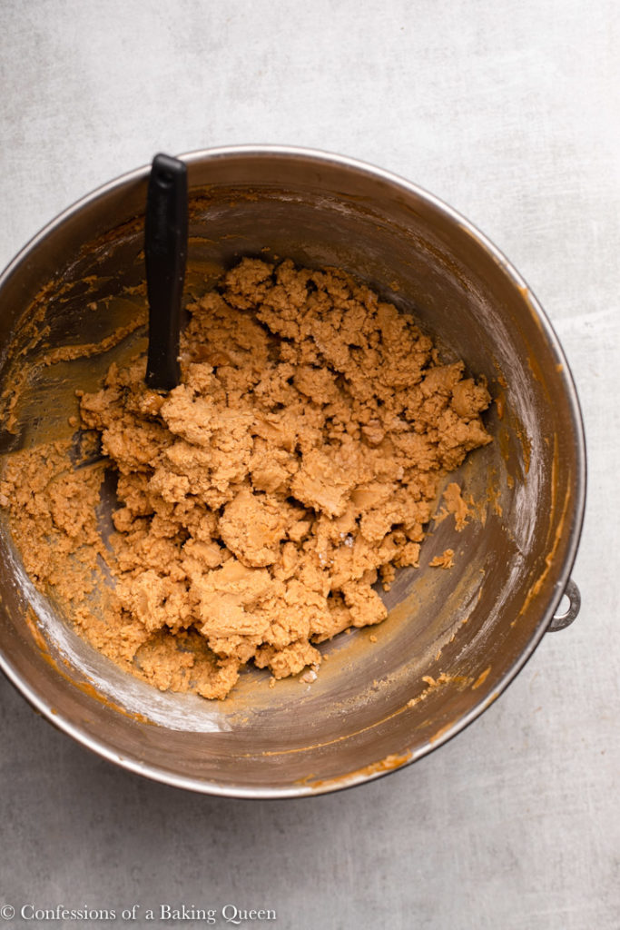 confectioners mixed into peanut butter butter mixture 