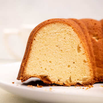 inside view of cream cheese pound cake