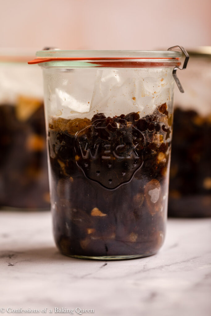 jars of mincemeat on a marble surface