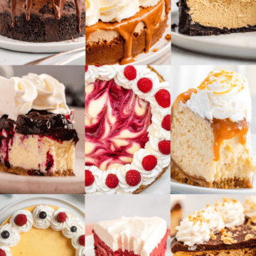 collage of cheesecake recipes
