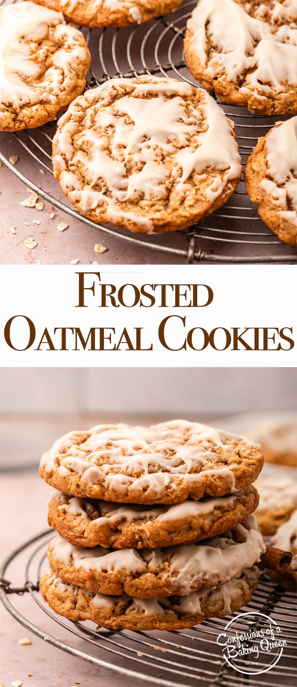 Soft And Chewy Frosted Oatmeal Cookies Recipe Confessions of a Baking